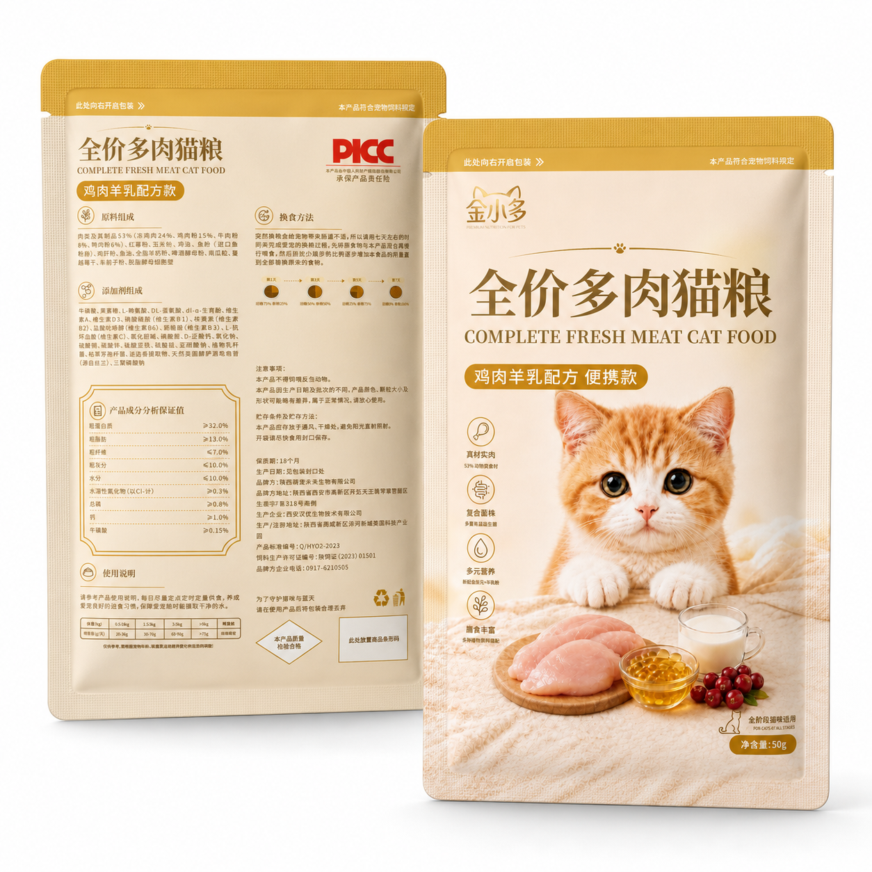 鸡肉羊乳配方便携款